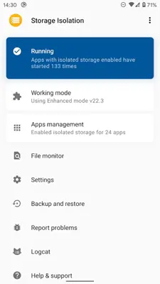 Storage Isolation android App screenshot 0