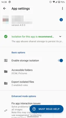 Storage Isolation android App screenshot 2